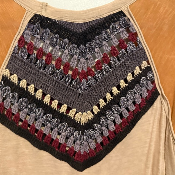 Free People We The Free Spring Bound Crochet Panel Shirt - Picture 3 of 8